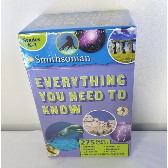 Smithsonian Everything You Need to Know: Grades K - 1 Educational 275 Fact Cards - Picture 1 of 4